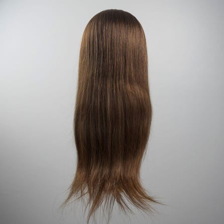 مانيكان شعر برازيلي بني طبيعي 100% للتدريب – رقبة (كثافة عالية) | سمسمه