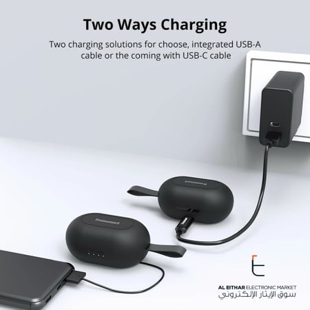 ترونسمارت | سماعة اذن بلوتوث اسود Tronsmart | Bluetooth Earphone Sponky Beat TWS
