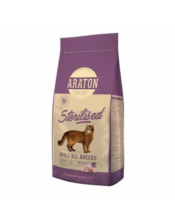 اراتون دراي فود للقطط البالغة المعقمة بالدجاج 15 كيلو