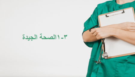 تصميم عرض تقديمي التنمية المستدامة  الرفاة الاجتماعي الدرس الأول الصحة الجيدة