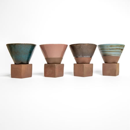 كوب فخار تصميم ياباني 200 مل