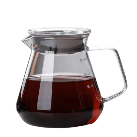 وعاء سيرفر زجاجي لتحضير القهوة  600 مل