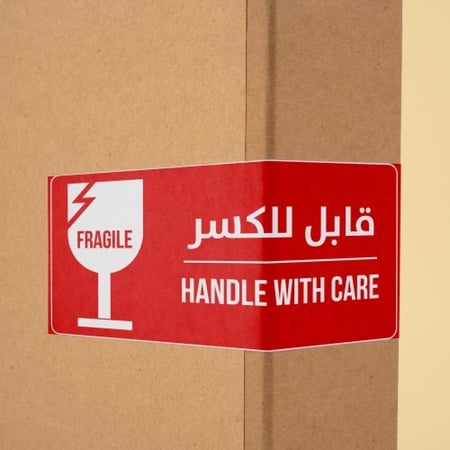 طباعة ستيكرات 5 سم في 10 سم 100 حبه شيت ورقي  - قابل للكسر