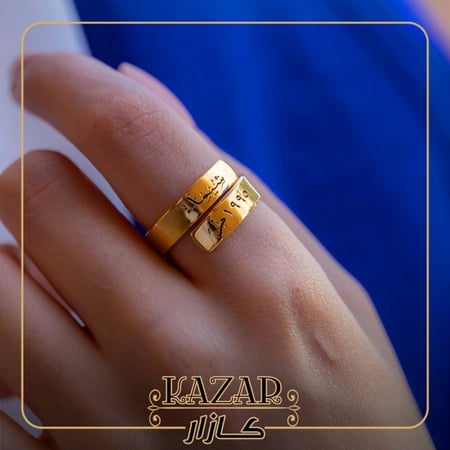 خاتم اسم مع تاريخ الميلاد او ذكرا الزواج خاتم ذكراء الزواج - كازار
