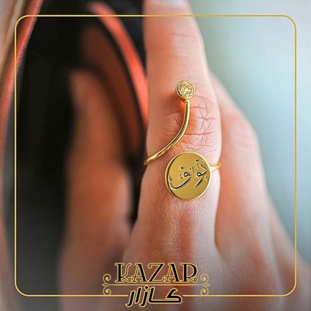 خاتم نسائي ذهبي