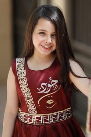 فستان فندي عنابي