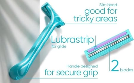 ماكينة فينوس الزرقاء 12 شفرات سماوي مغلقة