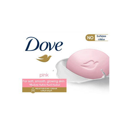 عبوة دوف قالب صابون للجسم - زهري - 135 جم من الأمام