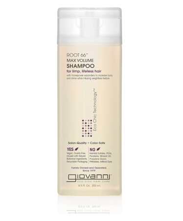 شامبو روت 66 ماكس فوليوم لتكثيف الشعر من جيوفاني - 250مل من الأمام