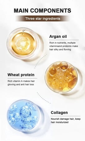 مكونات قناع علاج الشعر بالكولاجين للشعر التالف من كارسيل