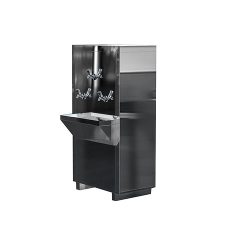 برادة مياه سبيل 90 لتر 2 صنبور بارد  1 عادي - ستيل