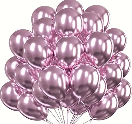 بالون وردي كروم 12 إنش 50حبة