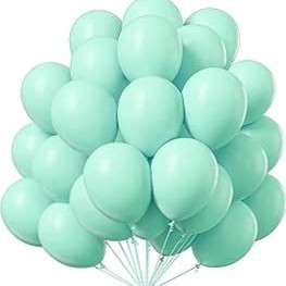 بالون اخضر نعناع ماكرون 12 إنش 100 حبة