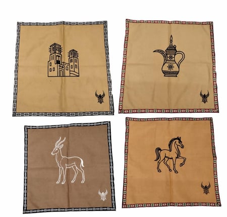 فرشة معاميل مطرزة 60 في 60 لوازم رحلات الشاي والقهوة سفرة معاميل