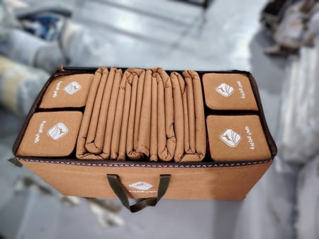 طقم مدات مطورة مع عزبة مدات برتقالي اربع مدات + اربع مراكي مع شنطة