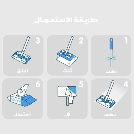 ممسحة قوفي الذكية للأرضيات مع مناشف مبللة-قوفي