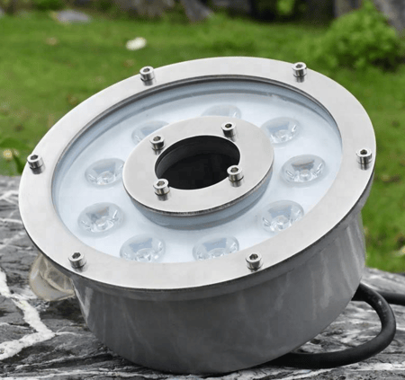 كشاف نافورة ستالس فتحة 1 بوصة اصفر 6W-12V-6 LED