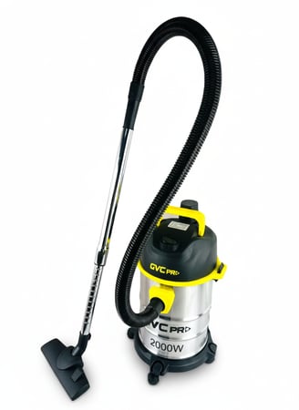 GVC PRO مكنسة برميل – استيل 18 لتر 2000 واط