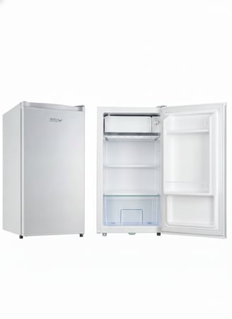 GVC ثلاجة بطول 3 أقدام، لون أبيض، سعة 85 لترًا