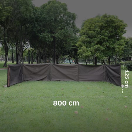 رواق رحلات البر قابل للطي مع جراب 8×1.25 م يوفر تهوية ممتازة،ضمان 3 سنوات