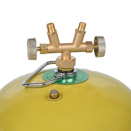 قسام غاز نحاس - تشغيل جهازين غاز في نفس الوقت، سهل التركيب، يعزز الأمان،ضمان سنتان