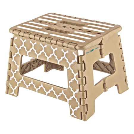 كرسي وسلم بلاستيك يتحمل 150 كجم- سهل الحمل والتخزين، ثابت وغير قابل للانزلاق، يتحمل وزن عالي،ضمان سنتان