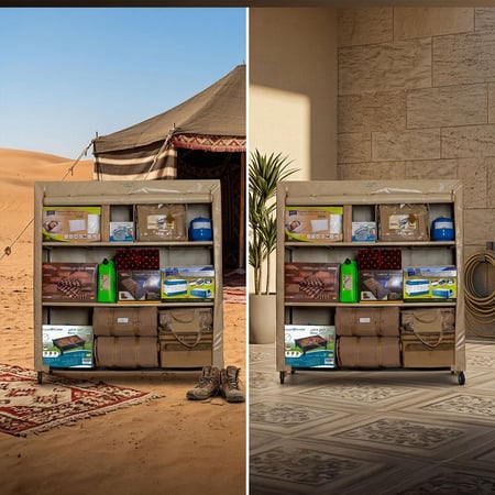 دولاب تخزين عدة البر حديد يتحمل 500 كيلو 0.65*1.5*1.5 م,يحمي الأغراض من العوامل الخارجية،ضمان سنتان