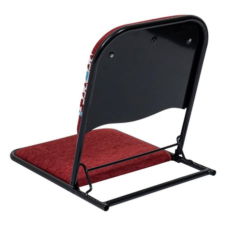 كرسي رحلات أرضي قابل للطي 3 مستويات أحمر يتحمل حتى 100 كجم