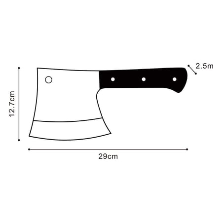 ساطور ستانلس ستيل عالي الجودة 29* 12* 2.5 سم- تقطيع دقيق وقوي، استخدام طويل الأمد، سهل الحمل والاستخدام،ضمان سنتان