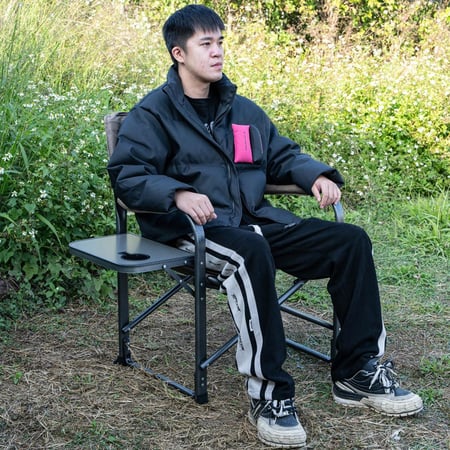 كرسي الفخامة بطاولة جانبية يتحمل 100 كجم- مريح للاستخدام الطويل