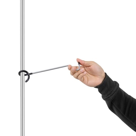 حامل تعليق مصباح على الاعمدة 26 سم- متين وقوي التحمل، صغير الحجم وسهل الحمل، يثبت المصباح بأمان وسهولة،ضمان سنتان