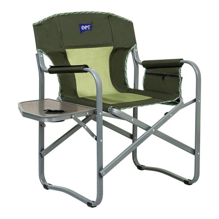 كرسي الراحة المونيوم بطاولة جانبية يتحمل 113 كجم، مريح للجلوس لفترات طويلة،ضمان سنتان