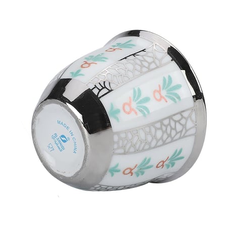 طقم فناجيل قهوة خزف 6 قطع - تدوم طويلًا، تضيف فخامة للمجلس، سهلة الاستخدام والتنظيف،ضمان سنتان