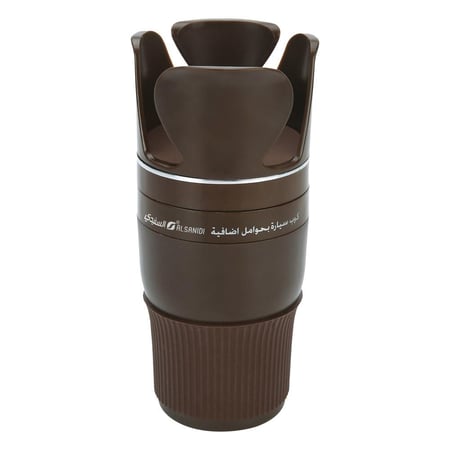 حامل اكواب وهواتف متحرك 19 سم - ينظم أغراض السيارة بفعالية، يوفر مساحة تخزين إضافية، يثبت الأغراض ويحميها من الحركة،ضمان سنتان