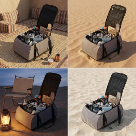 شنطة شاي وقهوة المزاج 17 قطعة،احتياجات مشروبك بمكان واحد،ضمان سنتان