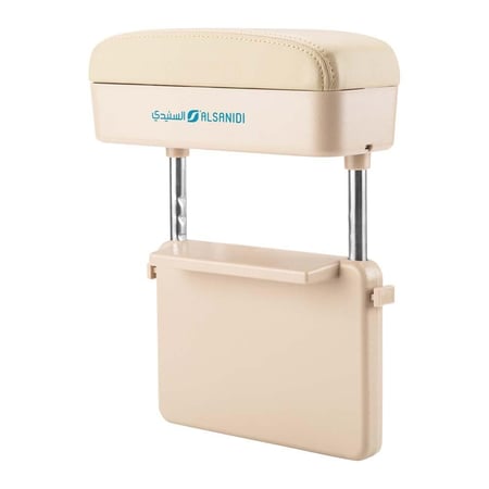 تكاية مع صندوق تخزين للسيارة وشحن لاسلكي لجوالات ايفون 24 سم- يوفر راحة أثناء القيادة، ينظم أغراض السيارة، يشحن الأجهزة بسرعة وأمان،ضمان سنتان