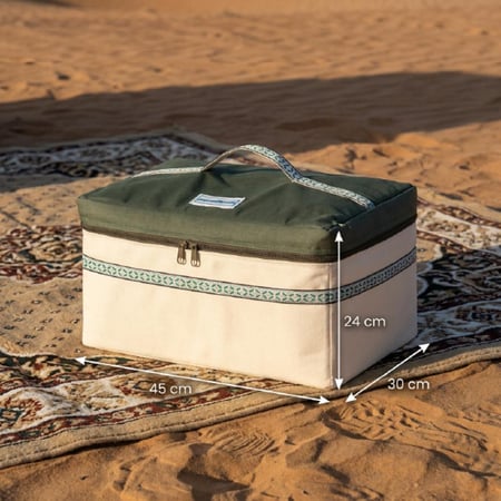 شنطة روفا منقوشة 33 لتر، مبطنة، ممتازة لتخزين أدواتك، ضمان سنتان