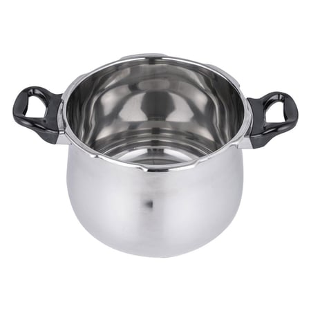 قدر ضغط ستانلس ستيل عالي الجودة المطور 9 لتر - يوفر وقت الطبخ، يتحمّل الاستخدام المكثف، سهل التنظيف،ضمان سنتان