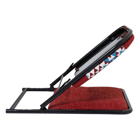 كرسي رحلات أرضي قابل للطي 3 مستويات أحمر يتحمل حتى 100 كجم