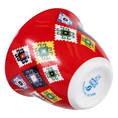 طقم فناجيل قهوة سيراميك - يعكس الطابع التراثي، متين للاستخدام اليومي، تصميم أنيق وجذاب،ضمان سنتان