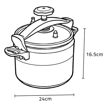 قدر ضغط الومنيوم ثقيل 7 لتر، يُسرع من عملية الطبخ، ضمان سنتان