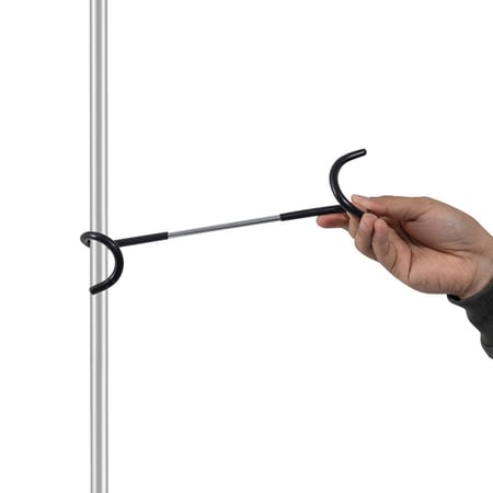 حامل تعليق مصباح على الاعمدة 26.5 سم - متين وقوي التحمل، صغير الحجم وسهل الحمل، يثبت المصباح بأمان وسهولة،ضمان سنتان