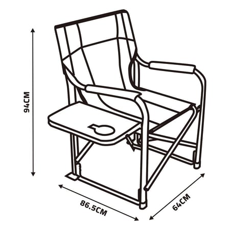 كرسي الفخامة بطاولة جانبية يتحمل 100 كجم- مريح للاستخدام الطويل