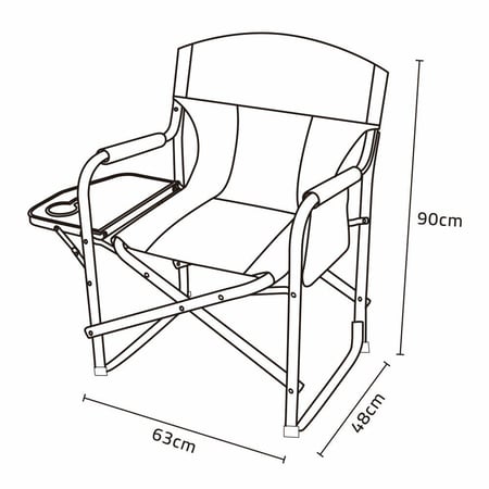 كرسي رحلات بطاولة جانبية يتحمل 120 كجم، مريح للجلوس في البر،ضمان سنتان