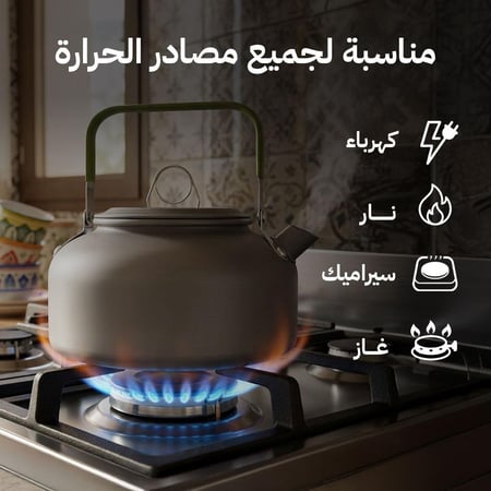 إبريق شاي ستانليس ستيل 0.8 لتر، توزيع حرارة متوازن