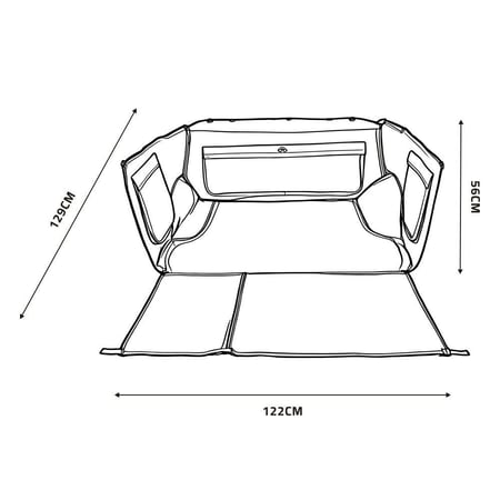 فرشة خلفية جيب لاند كروز(+) 2008 ، تحافظ على نظافة الصندوق الخاص بسيارتك