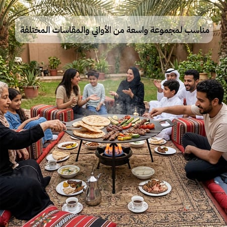 دوار السعادة شواية 47.2 سم - يوزع الحرارة أسرع وبشكل متساوي،ضمان سنتان
