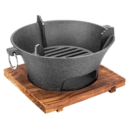 موقد فحم حديد زهر 23×16×10 سم- يتحمّل حرارة عالية،ضمان سنتان