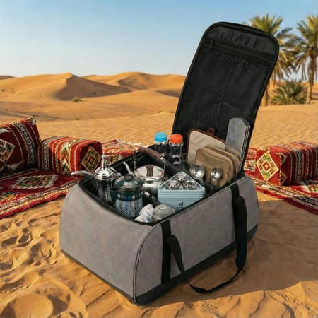 شنطة شاي وقهوة المزاج 17 قطعة،احتياجات مشروبك بمكان واحد،ضمان سنتان