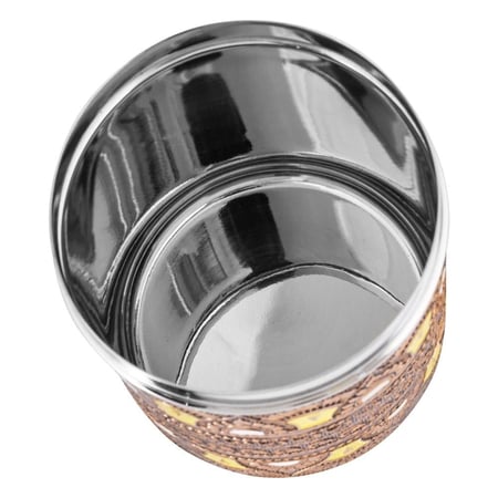 علبة بهارات ستانلس ستيل عالي الجودة هندي 890 مل- يحفظ التوابل طازجة، يمنع دخول الرطوبة، تصميم أنيق ومنظم،ضمان سنتان